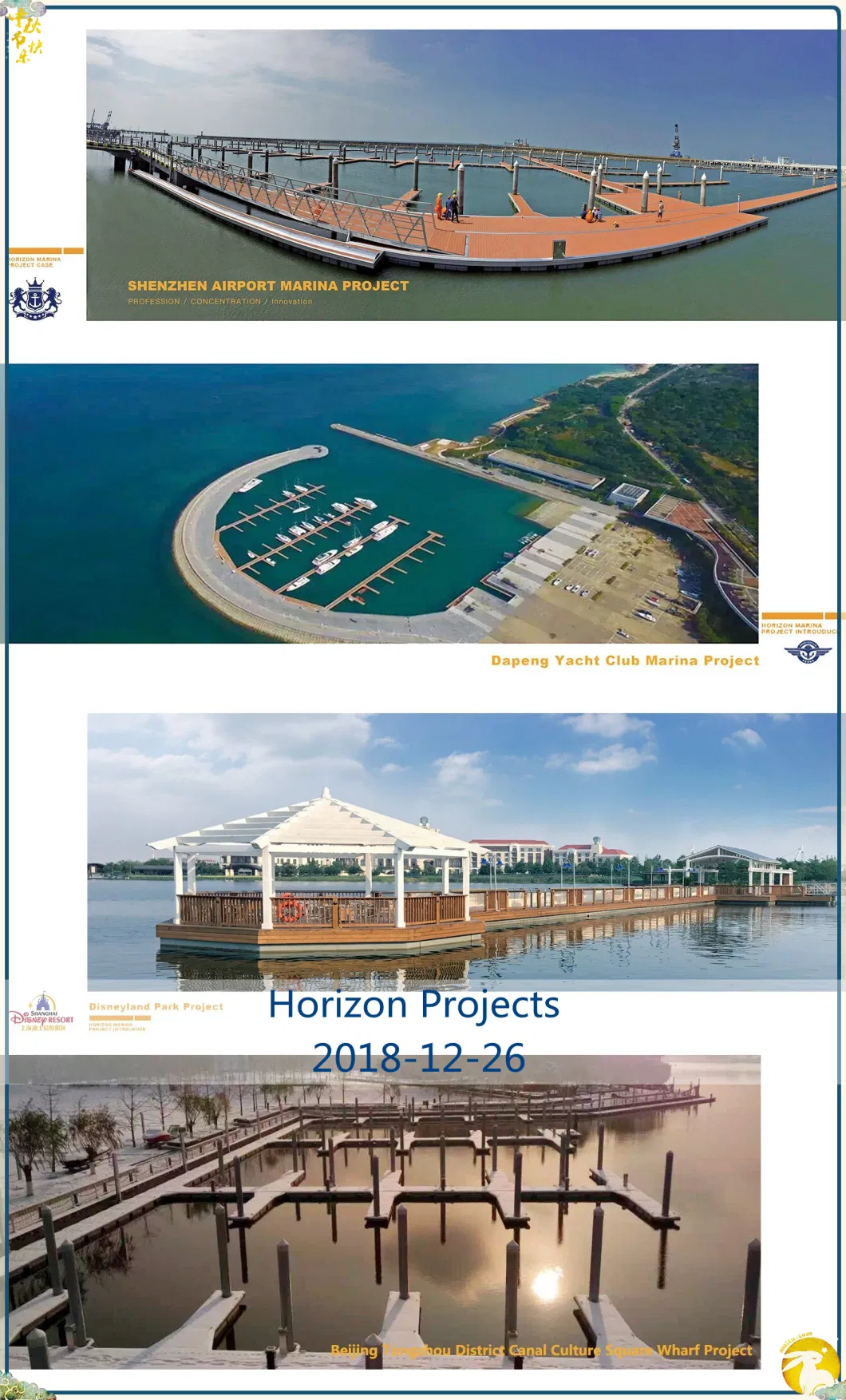 ISO14001 Horizon Marina Access Bridge Aluminum Marine Platform