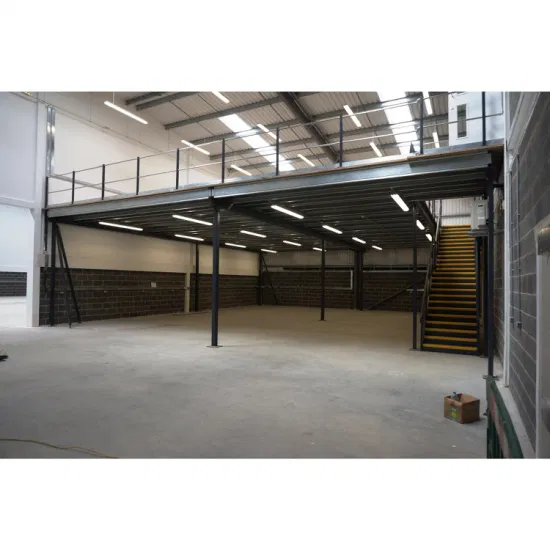 SP009 Industrial Warehouse Storage Racking System Mezzanine Steel Platform with Steel Stair
