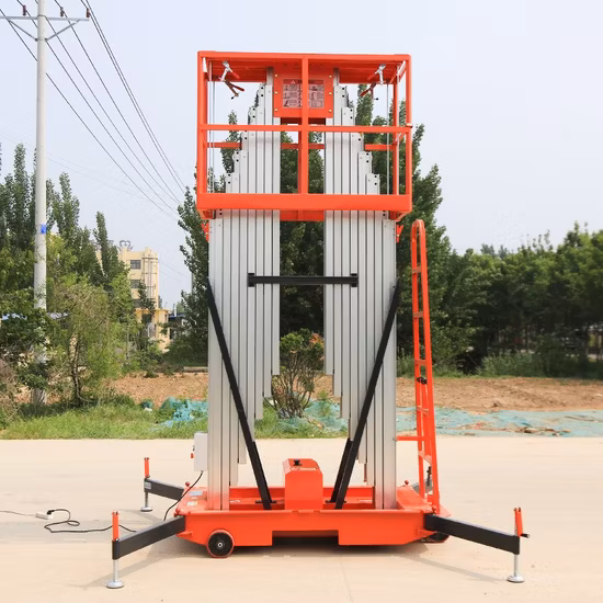 14m 16m 200kg Light Weight Factory Price Manual Man Ladder Elevator Aluminum Alloy Lift Platform